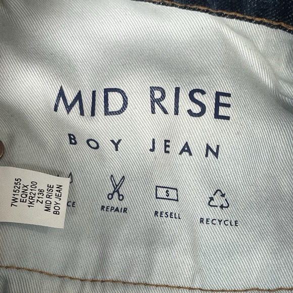 NWT Lucky Brand Jeans Womens Size 00 24R Mid Rise Boy Jeans 28x28.5 Retails $129 - Picture 9 of 11